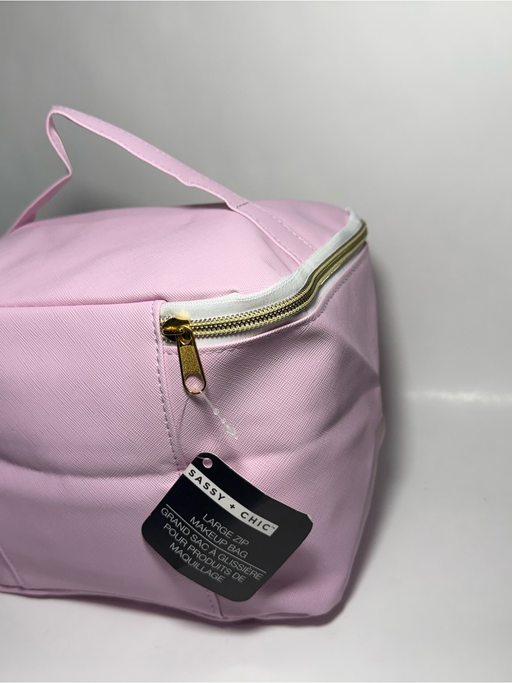 Sassy + Chic Large Pink Makeup Bag Travel Toiletry Organizer Case NWT 8x6x5 in - Picture 6 of 13